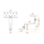 Dakhaak 3x verstelbaar RVS A2 5mm - Afbeelding 3