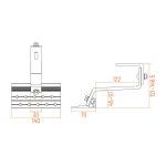 Dakhaak 2x verstelbaar Aluminium 8mm - Afbeelding 3